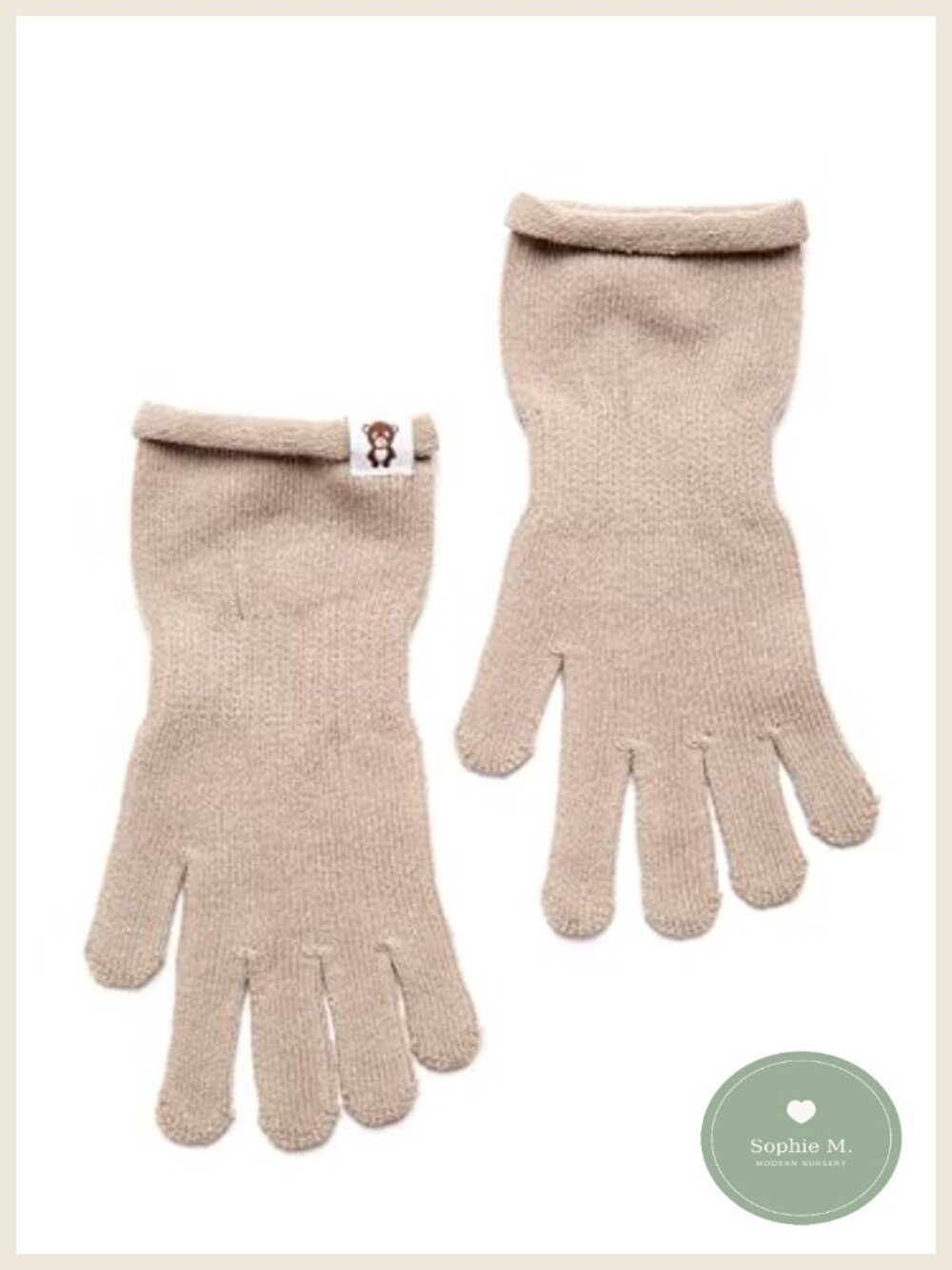 100% Cotton Knit Long Wrist Gloves for Kids